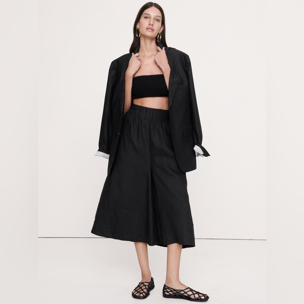 NWT! Banana Republic Black Linen Culotte - Multiple 🕰️